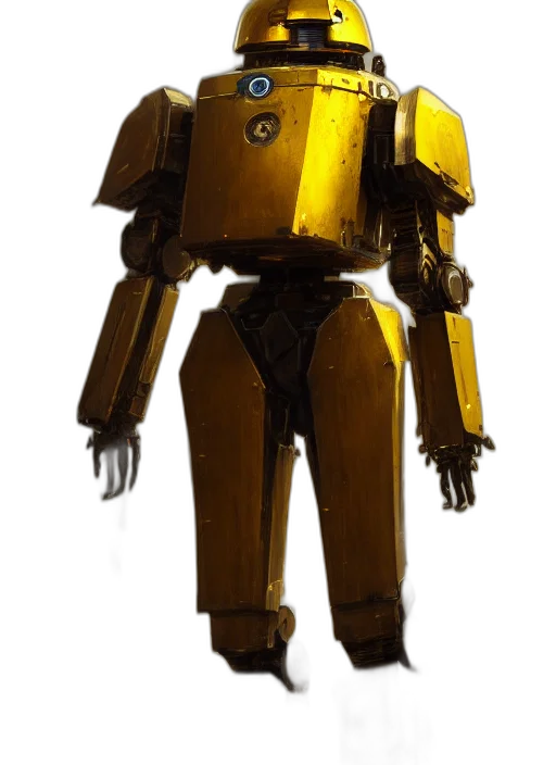 robot, staff, weapon, creature transparent PNG cut-out