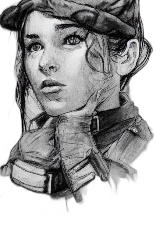 face, mask, pencil sketch, photorealistic transparent PNG cut-out