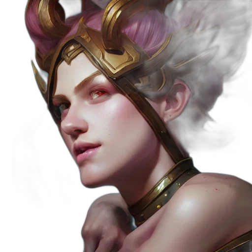 crown, face, jewelry, fantasy art, concept art, photorealistic, oil painting, golden transparent PNG cut-out