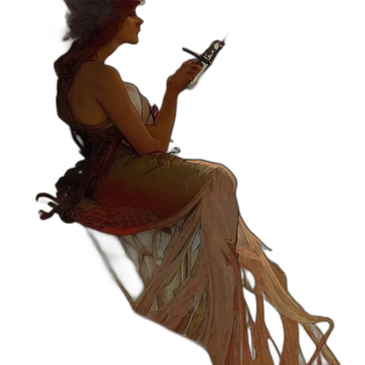 dress, staff, jewelry, umbrella transparent PNG cut-out