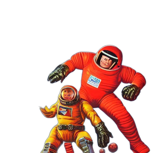 robot, staff, concept art, pixel art, comic book art, fantasy art, outer space, underwater transparent PNG cut-out