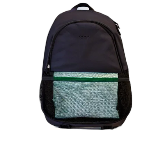 jacket, 3d render, green, backpack, put, under, table transparent PNG cut-out