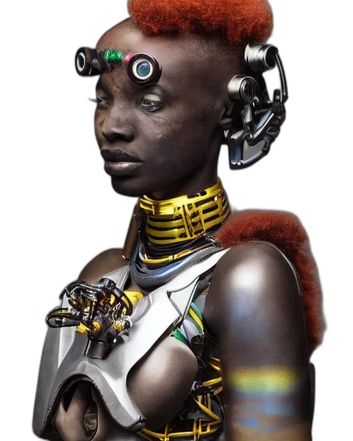robot, face, jewelry, staff transparent PNG cut-out