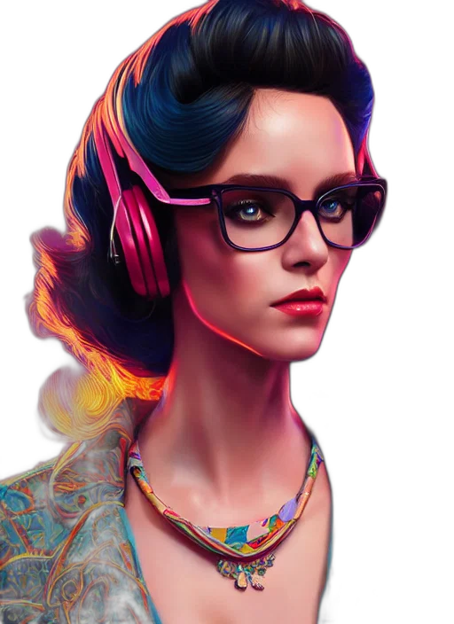 jewelry, face, fantasy art, photorealistic transparent PNG cut-out