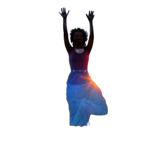 dress, 3d render, concept art, blue transparent PNG cut-out