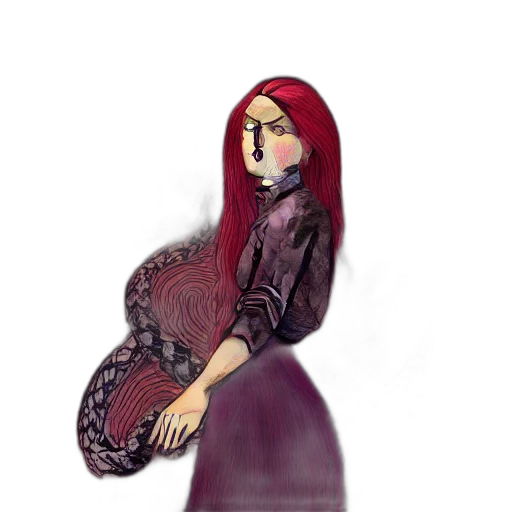 dress, staff, creature, jewelry transparent PNG cut-out