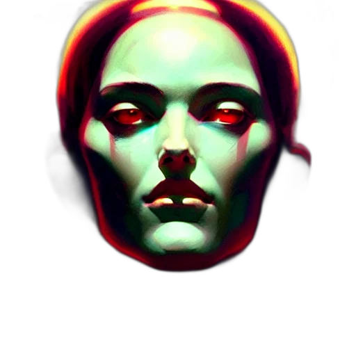 mask, face, crown, robot, vaporwave, 3d render, photorealistic, pixel art transparent PNG cut-out