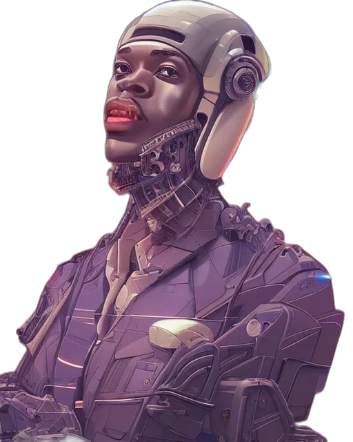 robot, face, jacket, mask transparent PNG cut-out