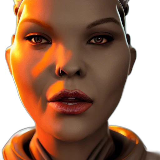 face, robot, 3d render, photorealistic transparent PNG cut-out