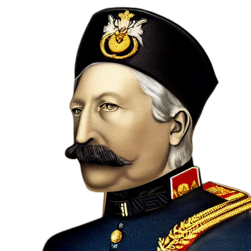 face, staff, crown, hat, photorealistic, 3d render, concept art, cartoon transparent PNG cut-out