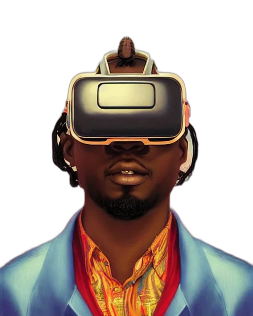 robot, face, cyberpunk, concept art, vaporwave, stylish, vfx, drew transparent PNG cut-out