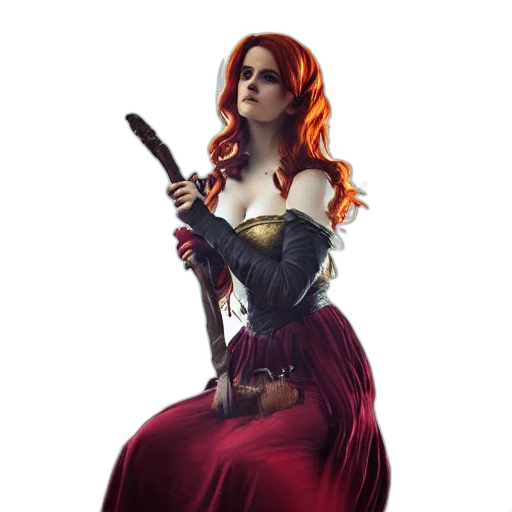 dress, staff, sword, weapon transparent PNG cut-out