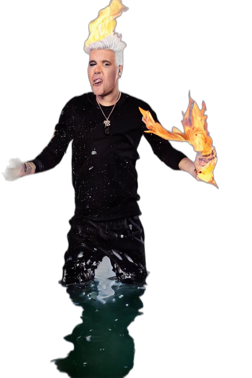 jacket, dragon, staff, creature transparent PNG cut-out