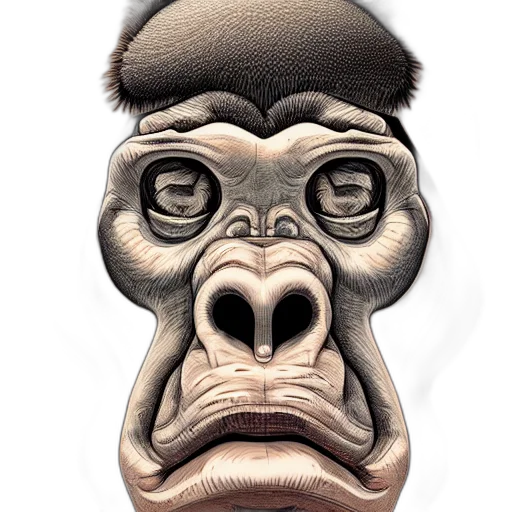 mask, face, creature, animal, concept art, photorealistic, 3d render, cartoon transparent PNG cut-out