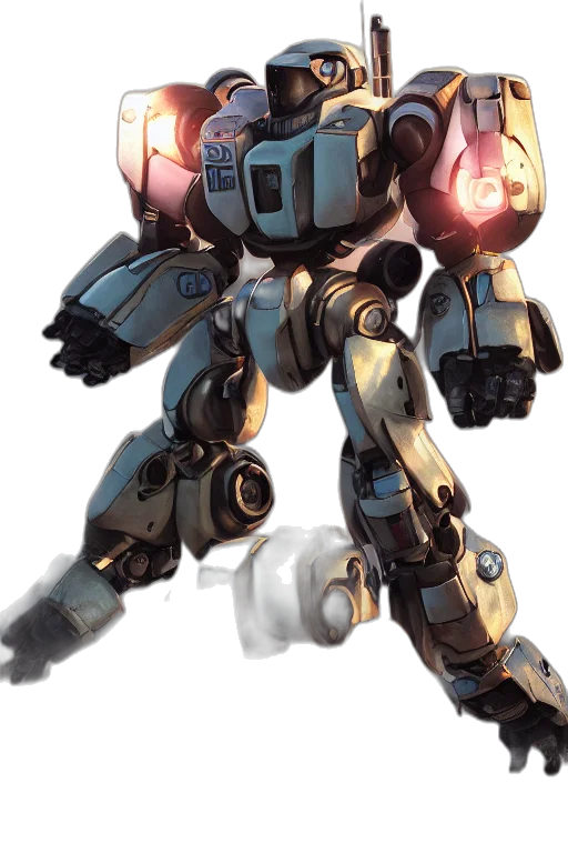 robot, weapon, concept art, 3d render transparent PNG cut-out