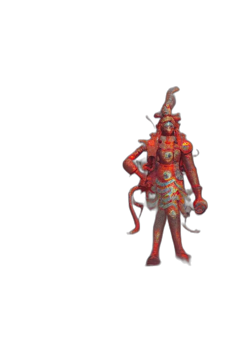 staff, creature, mask, dragon, concept art, 3d render, pixel art, fantasy art transparent PNG cut-out