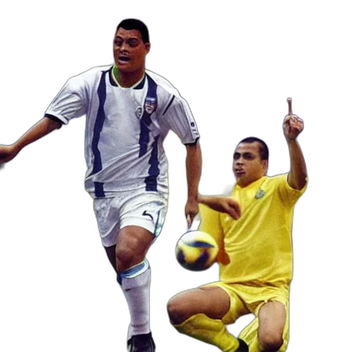 photorealistic, pixel art, concept art, oil painting, ronaldo, fenomeno, brazilian, luis transparent PNG cut-out