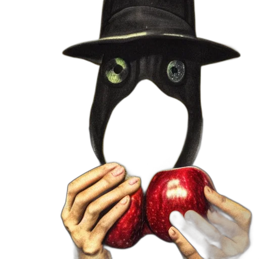mask, hat, staff, face, concept art, 3d render, photorealistic, plague transparent PNG cut-out