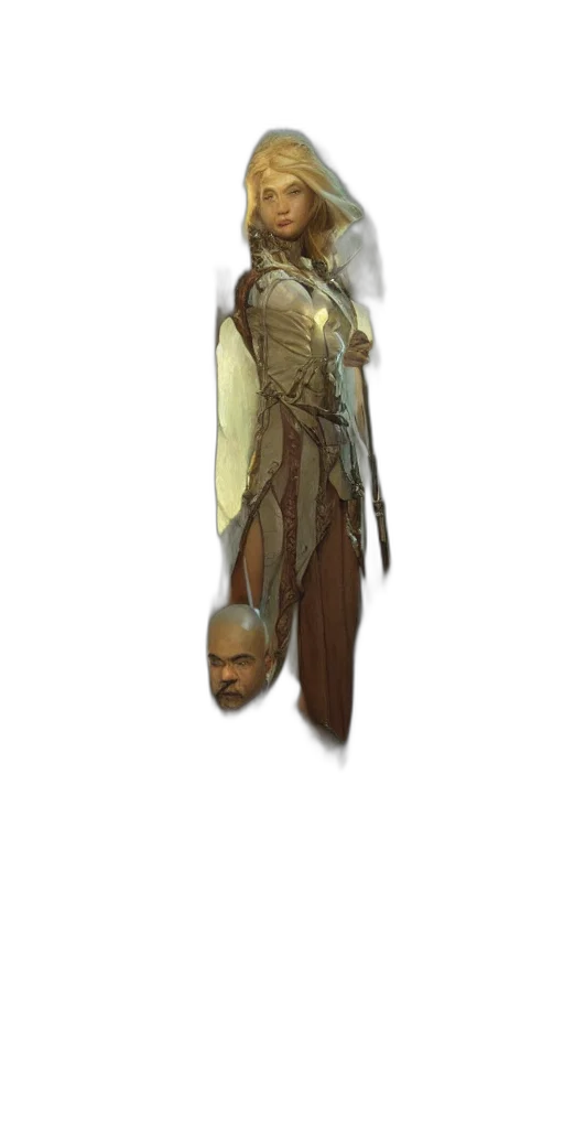 staff, dress, creature, tree transparent PNG cut-out