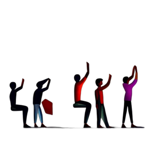 staff, concept art, 3d render, pixel art, four, modern, indian, humans transparent PNG cut-out
