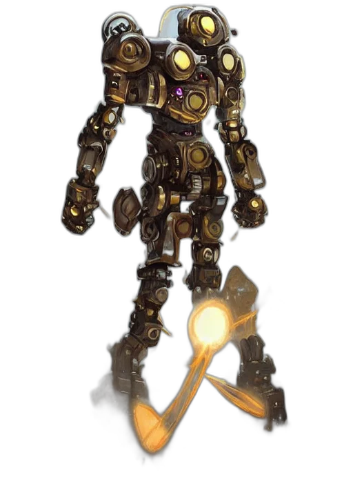 robot, weapon, staff, concept art transparent PNG cut-out