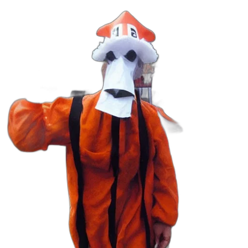 animal, creature, jacket, staff, 3d render, chicken, dressed, inmate transparent PNG cut-out