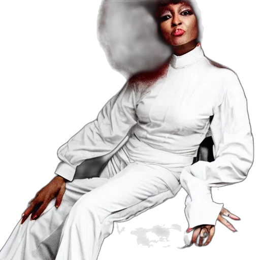 hair, dress, photorealistic, concept art, donald, trump, afro, wearing transparent PNG cut-out