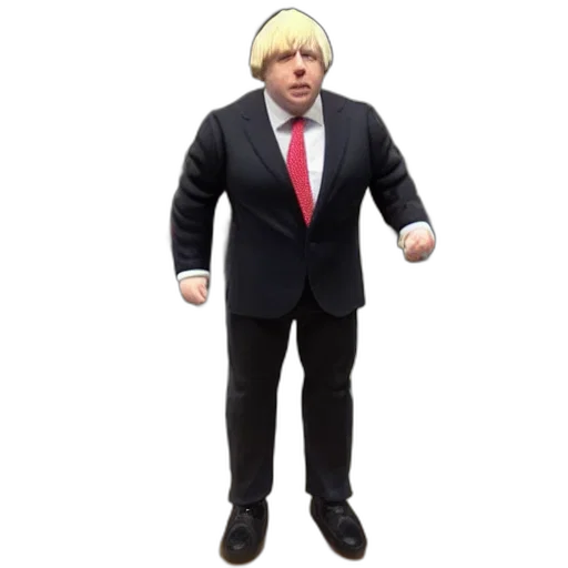 staff, 3d render, concept art, boris, johnson, action, figure, figurine transparent PNG cut-out