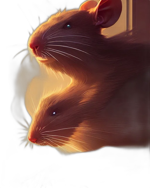animal, photorealistic, concept art, 3d render, fantasy art, neon lights, golden, red transparent PNG cut-out