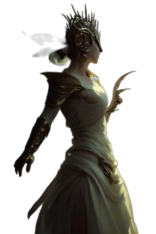 staff, dress, mask, crown transparent PNG cut-out