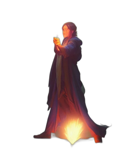 staff, jacket, sword, weapon, concept art, fantasy art, pixel art, 3d render transparent PNG cut-out