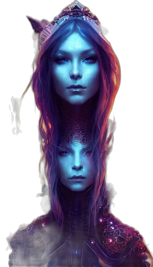 face, mask, hair, creature transparent PNG cut-out