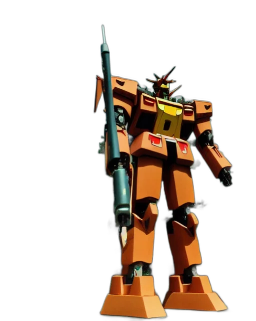 robot, weapon, staff, 3d render transparent PNG cut-out