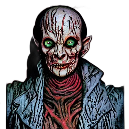 face, creature, mask, comic book art transparent PNG cut-out