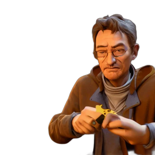 staff, jacket, weapon, robot transparent PNG cut-out