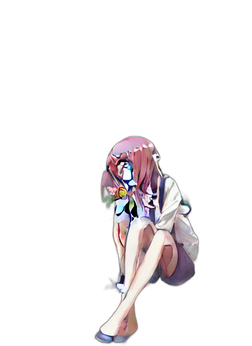 dress, umbrella, creature, flower transparent PNG cut-out