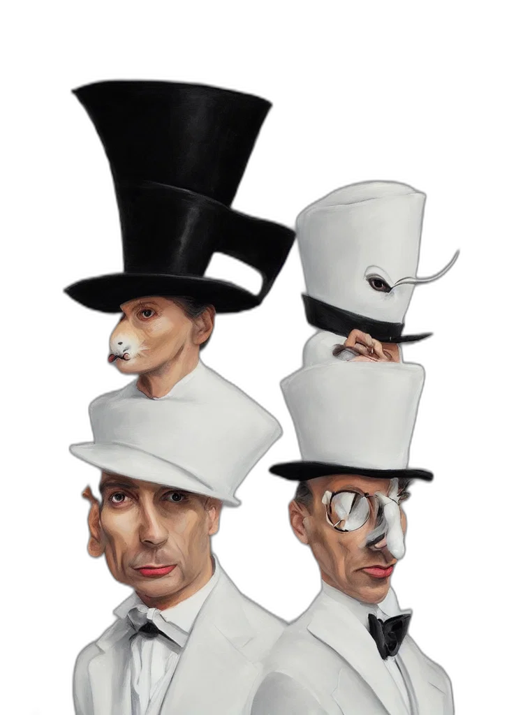 hat, mask, staff, face transparent PNG cut-out