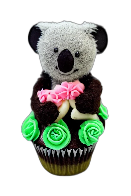 food, 3d render, photorealistic, cupcake transparent PNG cut-out