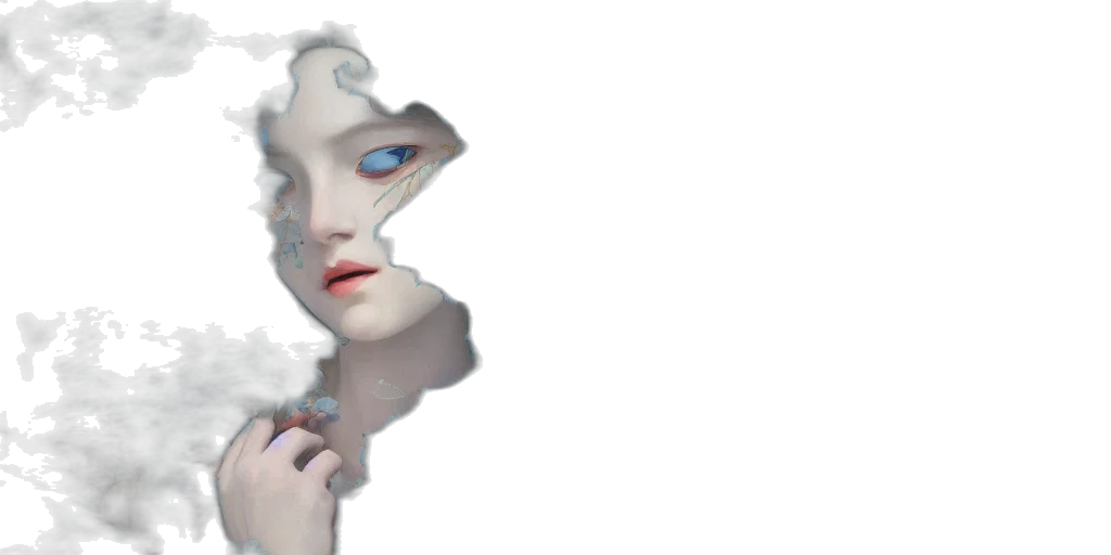 face, mask, robot, crown, 3d render, photorealistic, vaporwave, concept art transparent PNG cut-out