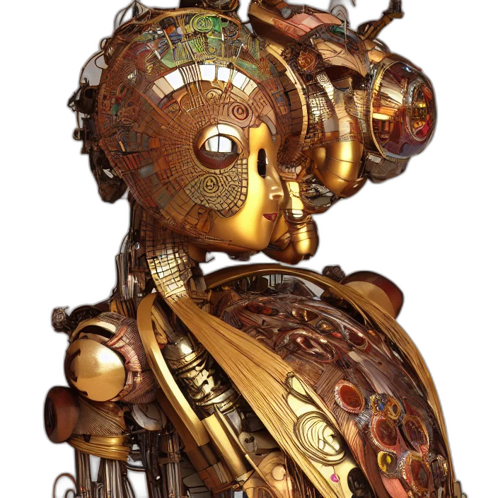 robot, staff, mask, jewelry transparent PNG cut-out