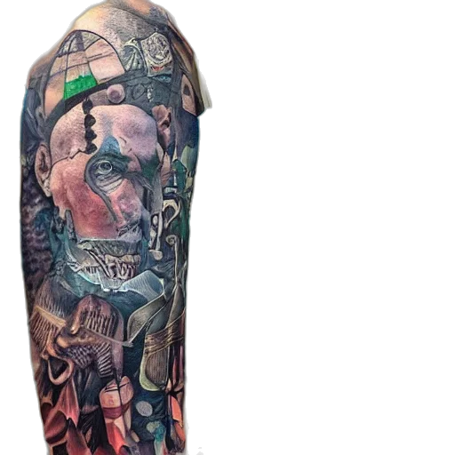 cyberpunk, photorealistic, photo, tattoo transparent PNG cut-out