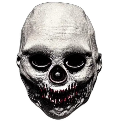 mask, face, creature, staff, photorealistic, 3d render, concept art, comic book art transparent PNG cut-out
