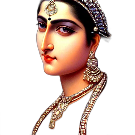 jewelry, crown, face, photorealistic transparent PNG cut-out