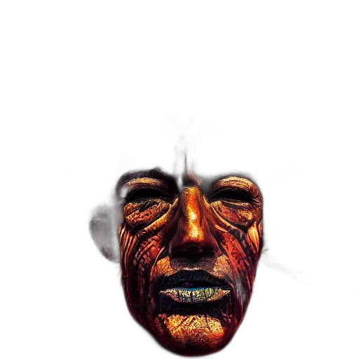 mask, face, creature, animal, photorealistic, 3d render, concept art, watercolor transparent PNG cut-out