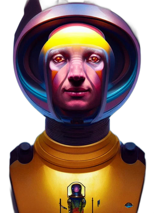 robot, face, mask, creature, concept art, cyberpunk, 3d render, photorealistic transparent PNG cut-out