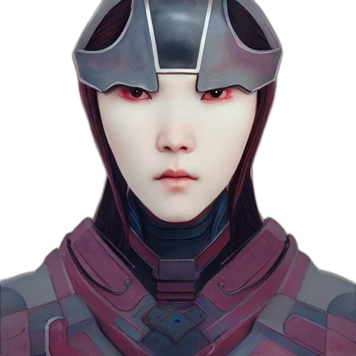 mask, face, robot, staff, concept art, 3d render, cyberpunk, fantasy art transparent PNG cut-out