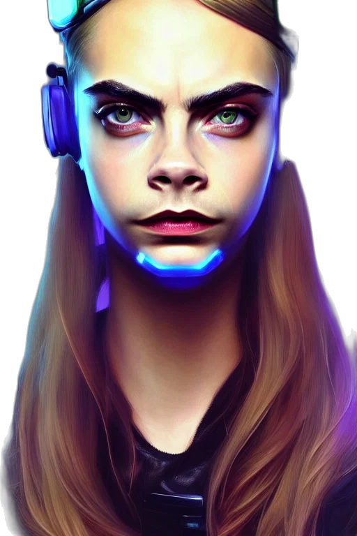 face, mask, robot, hair transparent PNG cut-out