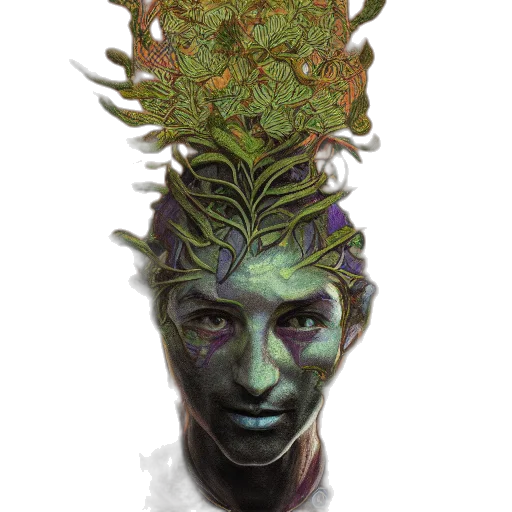 crown, mask, face, creature transparent PNG cut-out
