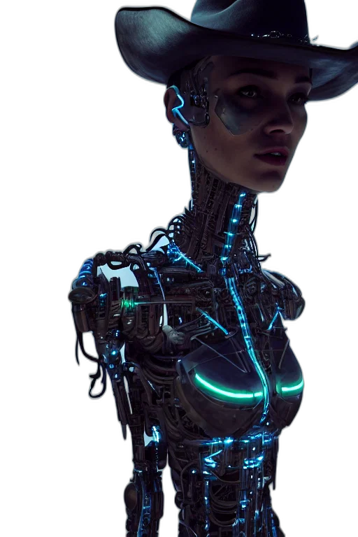 robot, dress, cyberpunk, concept art transparent PNG cut-out