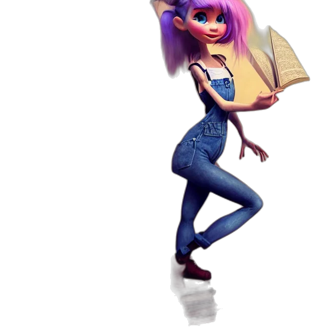 dress, staff, jacket, creature, concept art, fantasy art, 3d render, cartoon transparent PNG cut-out